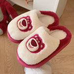 PANTOUFLE FRAISE POUR FILLE - Vignette | Pantouflechic