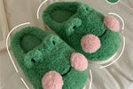 PANTOUFLE GRENOUILLE VERT - Vignette | Pantouflechic