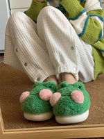 PANTOUFLE GRENOUILLE VERT - Vignette | Pantouflechic
