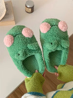 PANTOUFLE GRENOUILLE VERT - Vignette | Pantouflechic