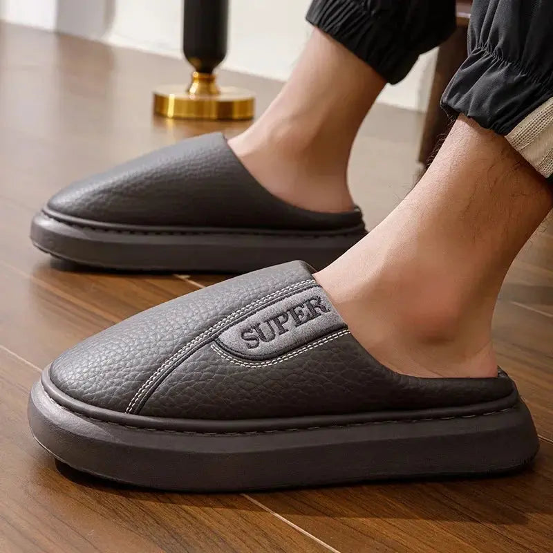 PANTOUFLES CHAUDES EN COTTON BEIGE 02