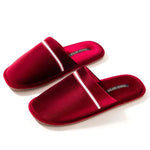 PANTOUFLES  EN VELOURS ROUGE - Vignette | Pantouflechic