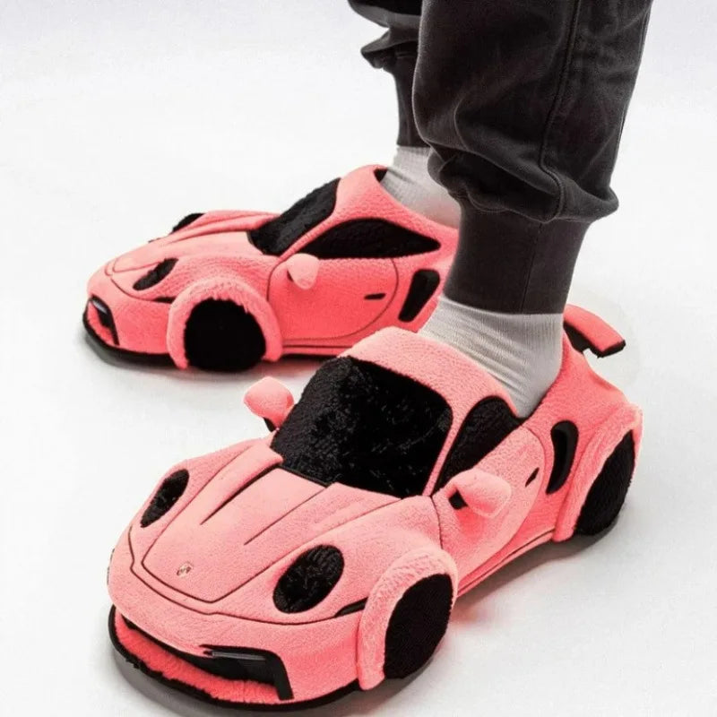 PANTOUFLES  EN VOITURE EN PELUCHE