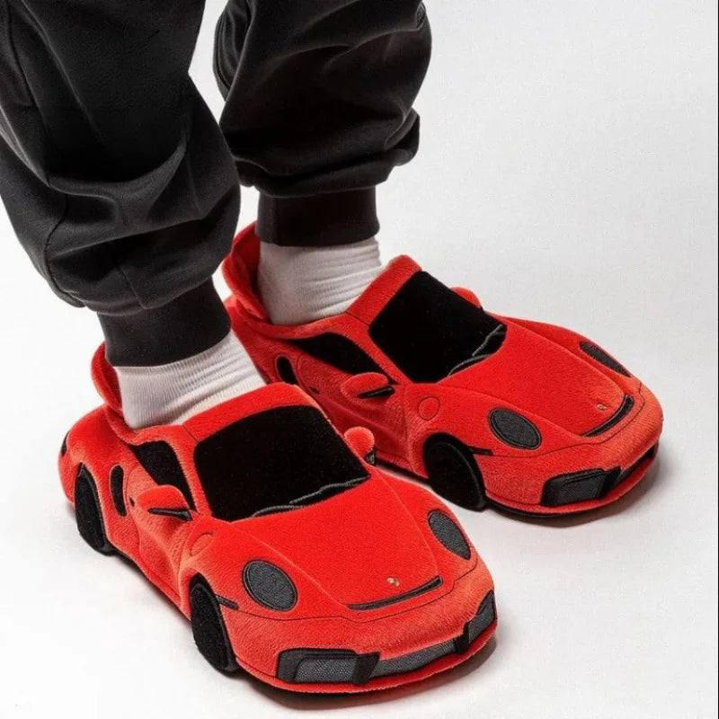 PANTOUFLES  EN VOITURE EN PELUCHE