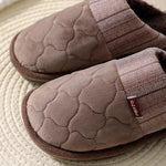 PANTOUFLES MARRON EN POLAIRE - Vignette | Pantouflechic