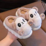 PANTOUFLES NOIR ET BLANC POUR ENFANT - Vignette | Pantouflechic