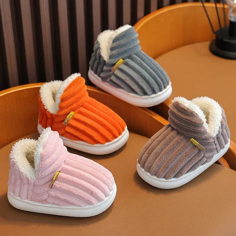 Pantoufle à rayures pour enfants1