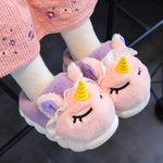 PANTOUFLES LICORNE POUR ENFANT - Vignette | Pantouflechic